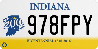IN license plate 978FPY