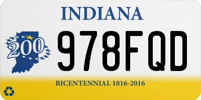 IN license plate 978FQD