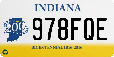 IN license plate 978FQE
