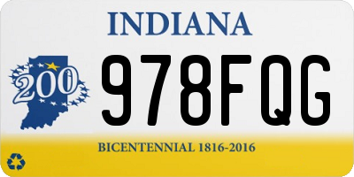 IN license plate 978FQG