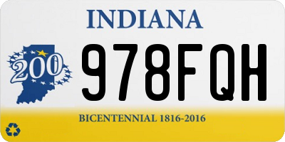 IN license plate 978FQH
