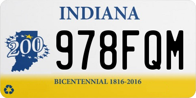 IN license plate 978FQM