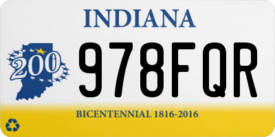 IN license plate 978FQR