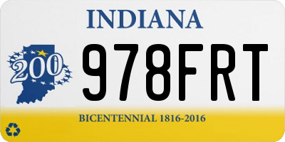 IN license plate 978FRT
