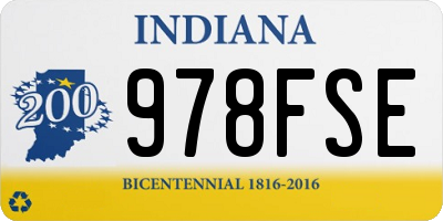 IN license plate 978FSE