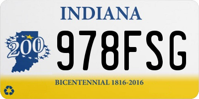IN license plate 978FSG