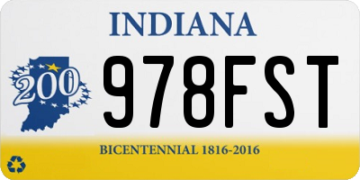 IN license plate 978FST