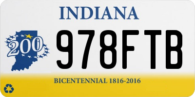 IN license plate 978FTB