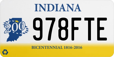 IN license plate 978FTE