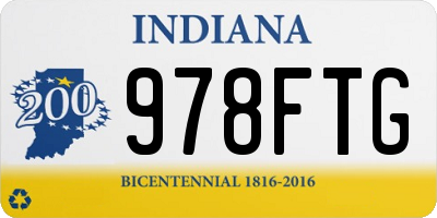 IN license plate 978FTG