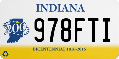 IN license plate 978FTI