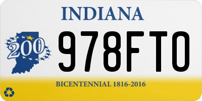 IN license plate 978FTO