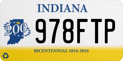 IN license plate 978FTP