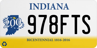 IN license plate 978FTS