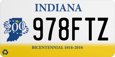 IN license plate 978FTZ