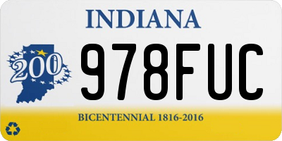 IN license plate 978FUC