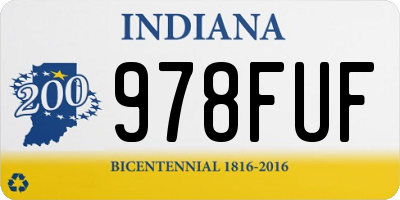 IN license plate 978FUF