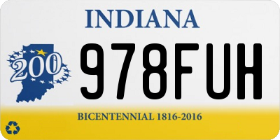 IN license plate 978FUH