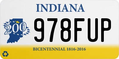 IN license plate 978FUP