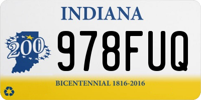 IN license plate 978FUQ