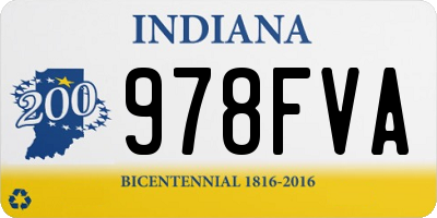 IN license plate 978FVA