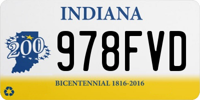 IN license plate 978FVD