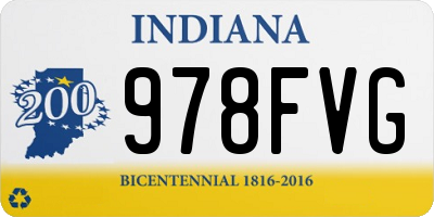 IN license plate 978FVG