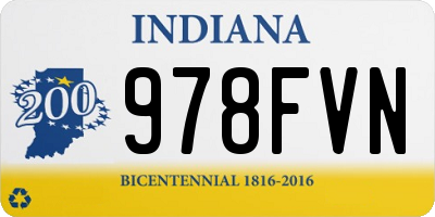 IN license plate 978FVN