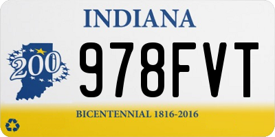 IN license plate 978FVT