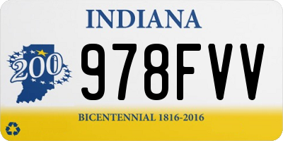 IN license plate 978FVV