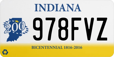 IN license plate 978FVZ