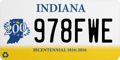 IN license plate 978FWE
