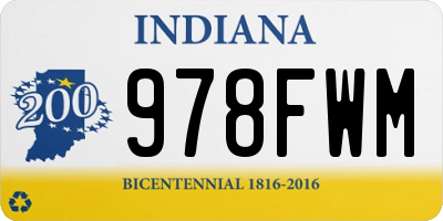 IN license plate 978FWM