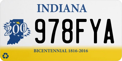 IN license plate 978FYA