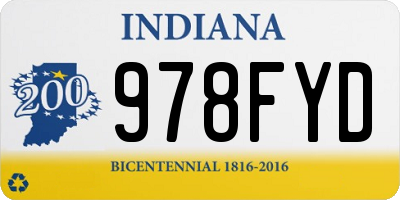 IN license plate 978FYD