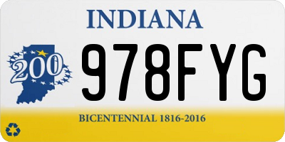 IN license plate 978FYG