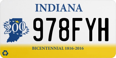 IN license plate 978FYH