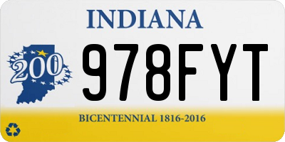 IN license plate 978FYT