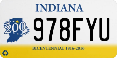 IN license plate 978FYU