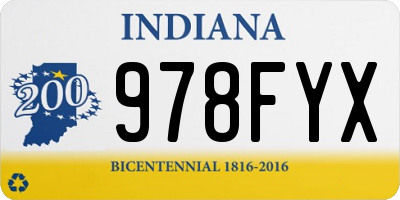 IN license plate 978FYX