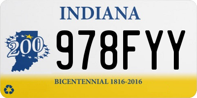 IN license plate 978FYY