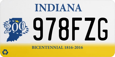 IN license plate 978FZG
