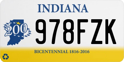 IN license plate 978FZK