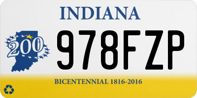 IN license plate 978FZP
