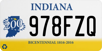 IN license plate 978FZQ