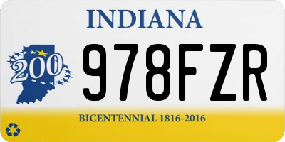 IN license plate 978FZR