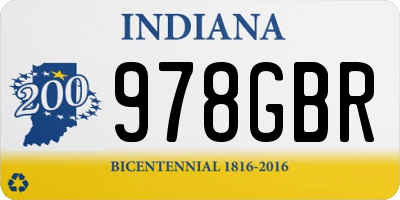 IN license plate 978GBR
