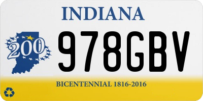 IN license plate 978GBV