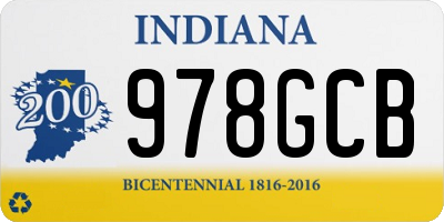 IN license plate 978GCB