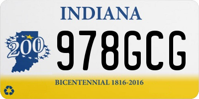 IN license plate 978GCG